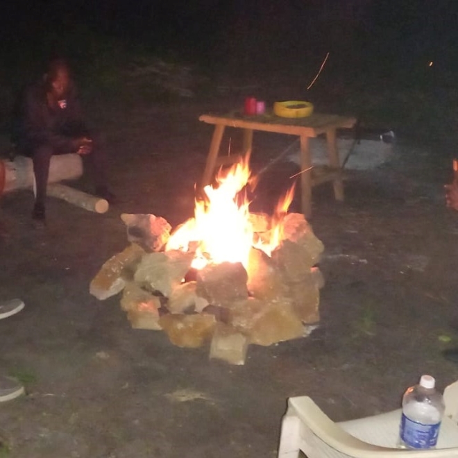 Open campfire